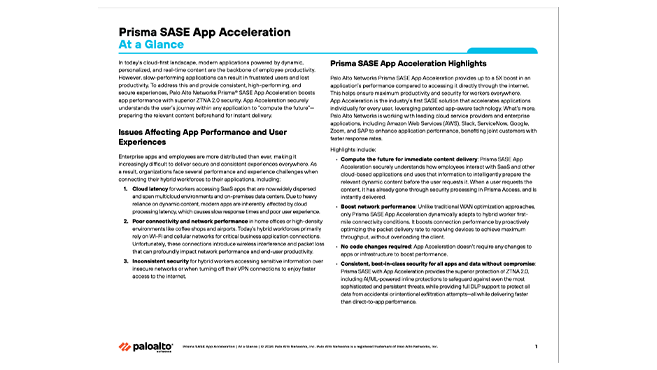 App Acceleration para Prisma SASE